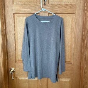 VGUC J Jill Grey Long Sleeve Top